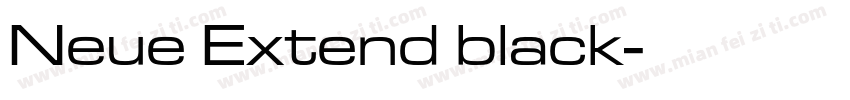 Neue Extend black字体转换